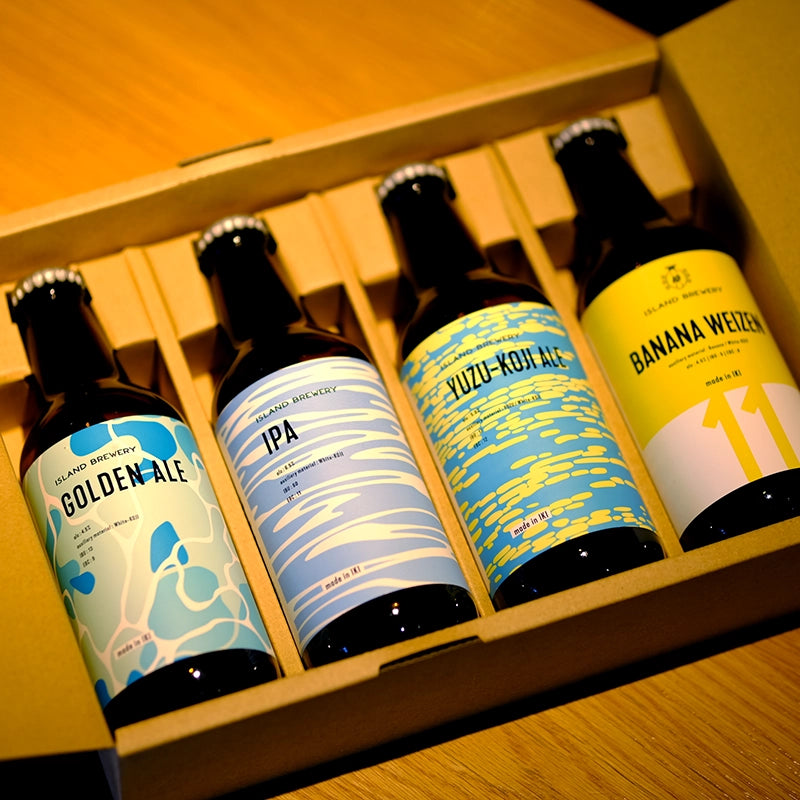 【ビール4本ギフトセット】定番ビール3種類+選べるビール1種類（GOLDEN ALE / IPA / YUZU-KOJI ALE）